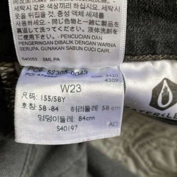 LEVIS WEDGIE SKINNY black grey button fly 23 - Picture 5 of 5